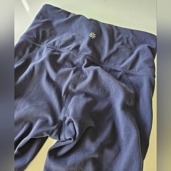 Athleta Women's Side Stripe Salutation 7/8 Hi-rise Legging Navy XS Mesh Yoga - Picture 11 of 15